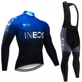 Completo Maglia ML + Pantaloncino con bretelle ML 2019 TEAM INEOS N002